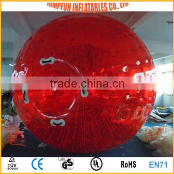 1.0mm PVC zorb ball,color choose red inflatable zorb balls for hot sale