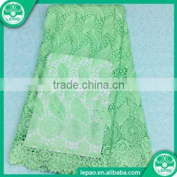 100 Polyester Double Tulle Latest Dress Making Embroidery Design Swiss Lace Fabric photo-4