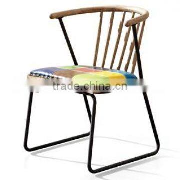 Modern design metal armrest chair for dining