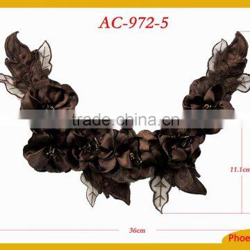 Fancy Silk Chiffon Flower Trim AC-971 photo-2