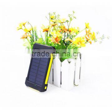 10000MAH dustproof shockproof waterproof wholesale solar cellphone charger powerbank