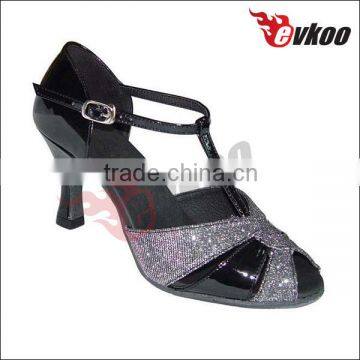 Super small open toe dance shoes shiny leather sole dance shoes ladies zapatos de mujer salsa dance shoes heel