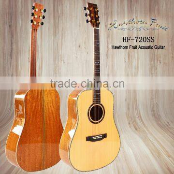 China factory high end handmade all solid wood acoustic guitar