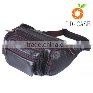 China Supplier running belt mens leather waist bag Mens Waist Bag