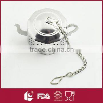 High Quality Bulk Stainless Steel Tea Ball Strainers With Chain Hook photo-3