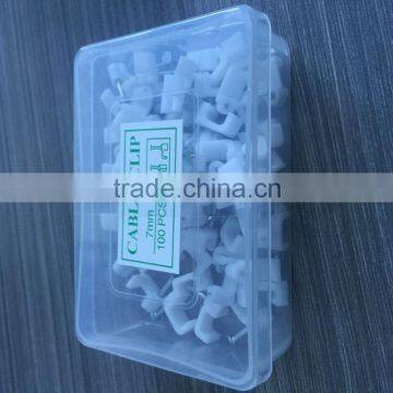 China Professional Manufacturer Round Flat Cable Clip With Metal Nail photo-4