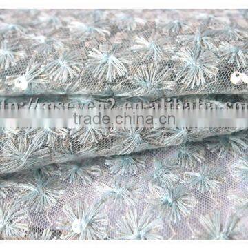 Latest Embroidery Sequin Bridal Lace Fabric, Mesh Fabric With Glitter Sequin Lace Fabric photo-6