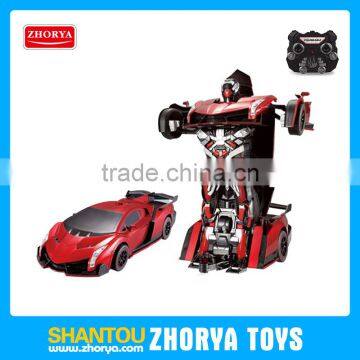 2015 Newest cool rc drift car toy USB 2.4G remote control car transform robot toy car