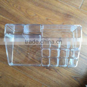 Wholesale Household 2pcs Clear Cosmetic Acrylic Makeup Organizer With 8 Grids 16 Darwers for Store Jewelry Cosmetic