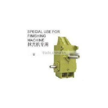 Special gearbox/speed gear reducer for finishing machine