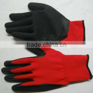 Flannelette Crinkle Latex Work Glove