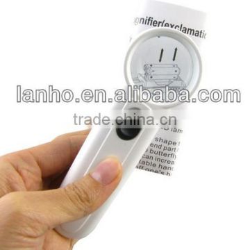 2013 New Hand-Hold LED Light Source Exclamation Mark Type 15x Magnifier