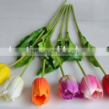 Plastic pot with design tulip flower