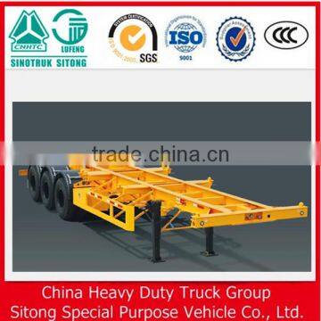 China New 3 Axle 40 ft Container Used Skeleton Semi Trailer for Sale photo-4