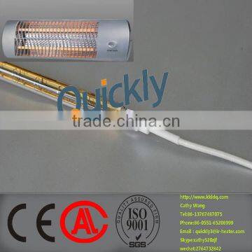 quartz halogen infrared heater replacement lamp with golden reflector