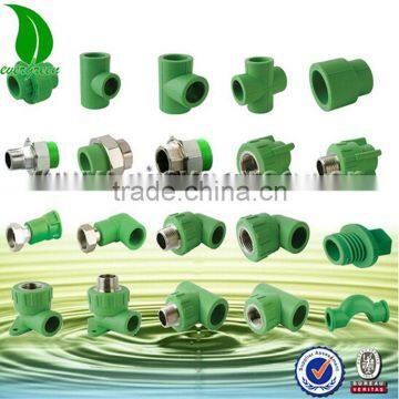 Green Color Brass Female Thread Tee Ppr Fittings for Irrigation Pipes photo-2