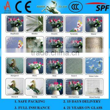 5mm Patterned/Rolled/Figured Glass(Aqualite; Grain; Net; Traingless; Irregular Squares; Hishicross) photo-4