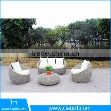 Hot Sale Rattan Furniture Modern Outdoor Patio Round Wicker Sofa (CF043) photo-2