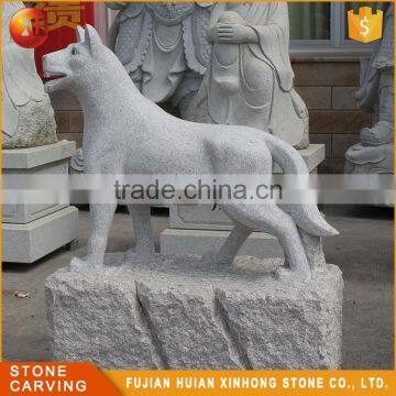 Hot Sale Hand Carve Granite Life Size Garden Dog Statue photo-5