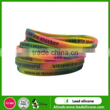 Colorful Silicon Custom Bracelet With Custom Package in High Quality photo-4