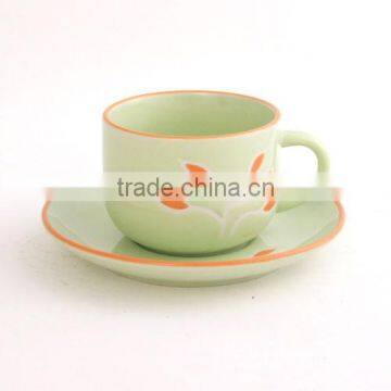 240ml glazed ceramic mug set with decal printing