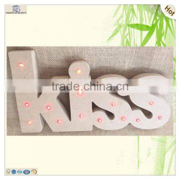 caoxian wedding ceremony letters kiss wooden led decorations ornament