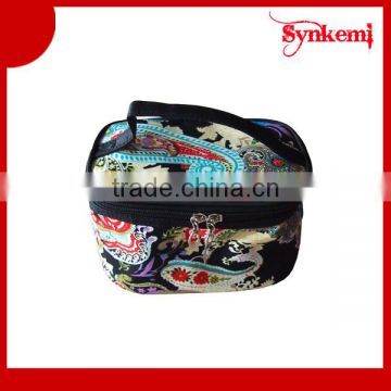 Black recycle polyester cosmetic bag