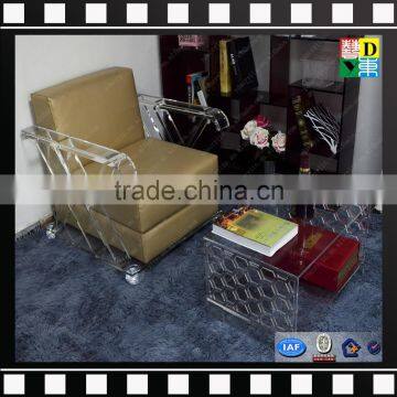 Clear Acrylic Sofa Chair With Cushion,PMMA Sofa Furniture Set From China Manufacturer photo-3