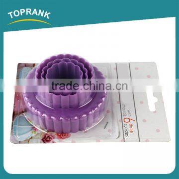 Toprank Custom Logo Printed Set Of 3 Flower Shaped Cookie Cutter Plastic Biscuit Cookie Cutter photo-3