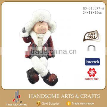 12 Inch Resin Chinese Supplies Christmas Decoration Small Gift Item Snowman Figurines