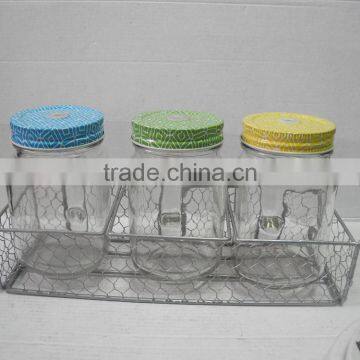 China manufacture 3 pcs glass tumbler with rack