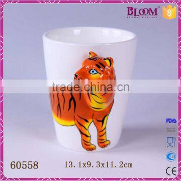 Personalized Tiger Desgin Custom Porcelain Mug photo-2