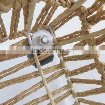 Home Large Storage Handmade Twist Paper Laundry Basket With Wheels photo-6