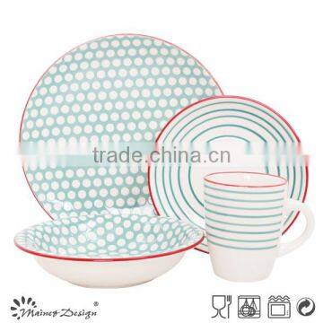 2017 New Design Ceramic Stoneware Crockery Pad Printing Dinnerware Set photo-2