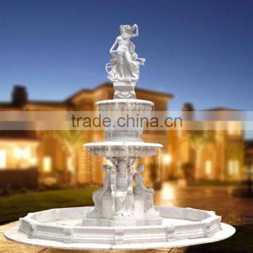Hot Selling Stone Carving Marble Four Season Ladies Big Water Fountain photo-2