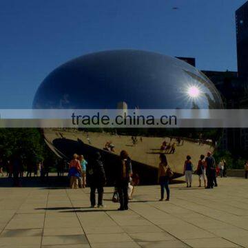 Outdoor Moderne Garden Sculpture Polished Stainless Steel Anish Kapoor Statue photo-3