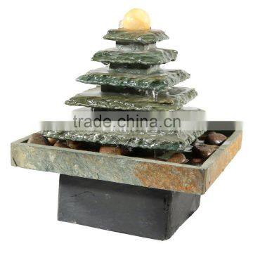 Slate Pyramid Tabletop Water Fountain