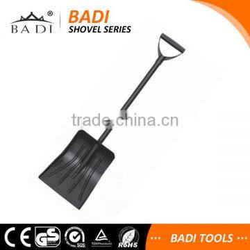 long aluminum handle snow shovel with plastic blade