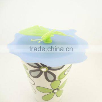Butterfly Shaped Food Grade Coffee Cup Silicone Rubber Anti-dust Airtight Seal Silicone Drink Cup Lids photo-3