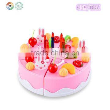 Dongguan Icti Factory Plastic Birthday Cake Play Set Toy, DIY Kitchen Set Toys Educational Toys For Kids Prescholol Pretend Play