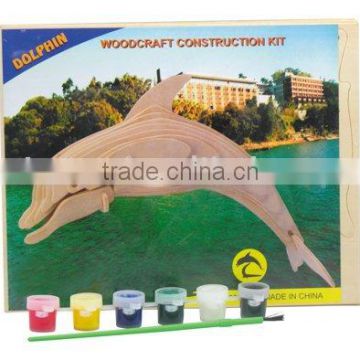 wood craft construction kit-dolphin