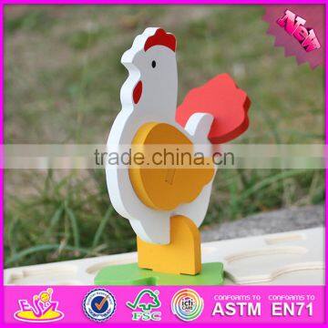 2017 New Product Funny 3d Chicken Children Wooden Puzzles of Animals W14G044