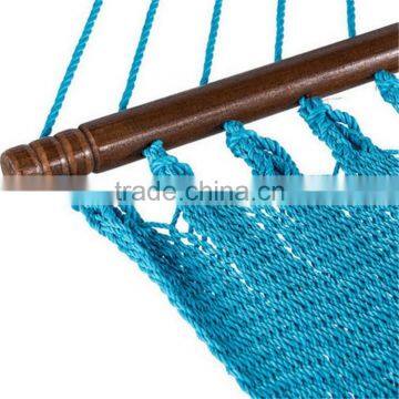 Light Blue Outdoor Double Size Polyster Rope Caribbean Hammock photo-3