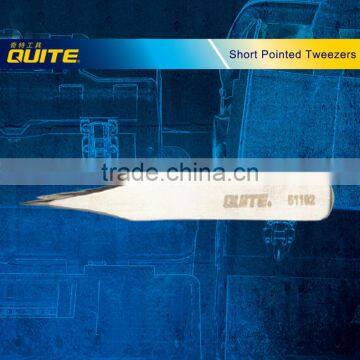 antistatic short straight tine tweezers