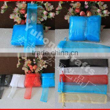 Hot selling hand fan bag made of organza
