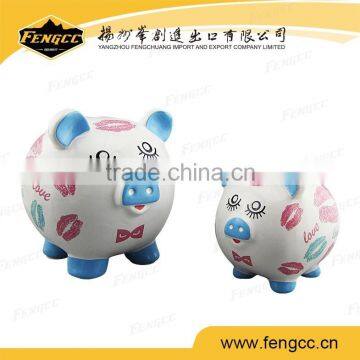 New design of hand painted wholesale ceramic piggy bank for kid