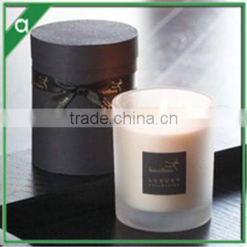 Classic design scented candles with elegant gift box in black glass jar