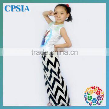 2014 Newest Maxi Skirt 100% Elastic Fabric Kids Pictures of Long Skirts and tops