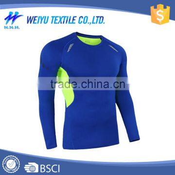 Customized top quality fitness man long sleeve running t-shirt