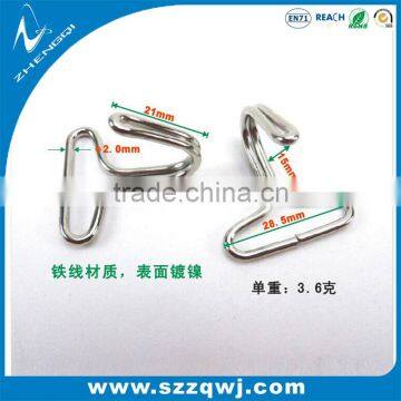 Double wire braid metal hook